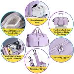 FIORETTO Women’s Lavender Gym Duffle Bag 37L