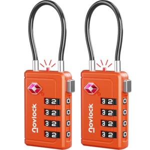 TSA Approved 4-Digit Luggage Locks - 2-Pack