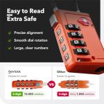 TSA Approved 4-Digit Luggage Locks - 2-Pack