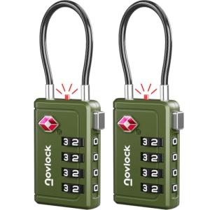 TSA Approved 4-Digit Luggage Locks, 2-Pack