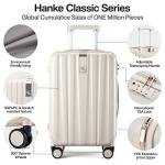 Hanke 24-Inch Lightweight Rolling Suitcase with Lock