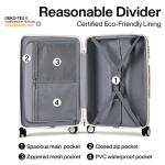 Hanke 24-Inch Lightweight Rolling Suitcase with Lock