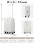 Hanke Expandable 20-Inch Carry-On Luggage with Wheels