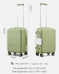 Hanke 20 Inch TSA Approved Expandable Carry-On Suitcase