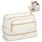 Hanke Water-Resistant Travel Toiletry Bag - Off White