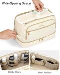 Hanke Water-Resistant Travel Toiletry Bag - Off White