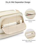 Hanke Water-Resistant Travel Toiletry Bag - Off White