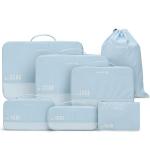 Hanke 7-Piece Travel Packing Cubes Set, Light Blue