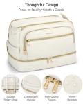 Hanke Water-Resistant Travel Toiletry Bag - Off White