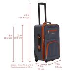 Charcoal Rockland Expandable Softside Luggage Set