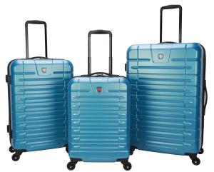 Moda 3 Piece Hard Shell Luggage Set - Blue
