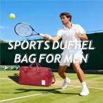 Waterproof Leather Travel Duffel with Shoe Compartment