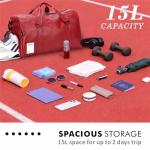 Waterproof Leather Travel Duffel with Shoe Compartment