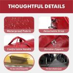 Waterproof Leather Travel Duffel with Shoe Compartment