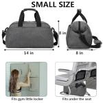 Lightweight Grey Mini Duffel Bag for Travel