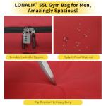 LONALIA 55L Heavy Duty Sports Duffel Bag