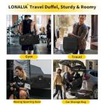 LONALIA 21” Black Gym Duffle Bag with Trolley Sleeve