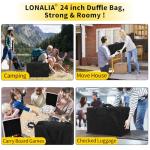 LONALIA 70L Heavy Duty Travel Duffle Bag