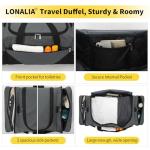 LONALIA 21" Gray Duffle Bag with Trolley Sleeve