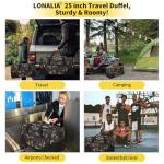 LONALIA 25" Camo Travel Duffel Bag for Men