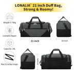 LONALIA 21" Gray Duffle Bag with Trolley Sleeve