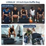 LONALIA 24" Gym Bag with Shoe Compartment