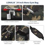 LONALIA 61cm Camouflage Gym Bag with Shoe Compartment