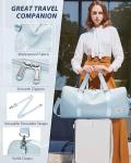 Sky Blue Travel Duffle Bag with Shoe Compartment