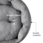 Round Grey Small Pet Bed for Cats and Dogs