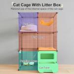 Oneluck 3-Tier Indoor Cat Playpen with Litter Box