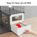 Oneluck 3-Tier Indoor Cat Playpen with Litter Box