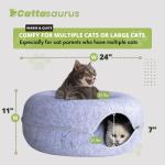 CATTASAURUS Large Peekaboo Cat Cave & Tunnel