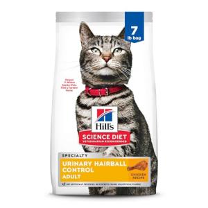 Hill's Urinary Hairball Control Dry Cat Food 7 lb