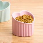 Pink Raised Ceramic Cat Bowls for Food & Water