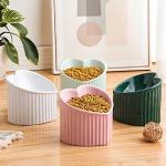 Pink Raised Ceramic Cat Bowls for Food & Water