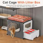 Oneluck 4-Tier Cat Cage with Litter Box
