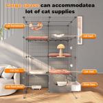 Oneluck 4-Tier Cat Cage with Litter Box