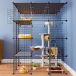 Spacious Indoor Cat Cage with Balcony Playpen