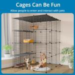 Spacious Indoor Cat Cage with Balcony Playpen