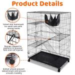 Large 50 Inch Indoor Cat Cage with Hammock