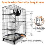 Large 50 Inch Indoor Cat Cage with Hammock