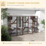 Outdoor Cat Enclosure with Weather Protection Roof