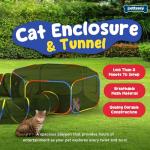 Portable Cat Enclosure with Tunnels and Tent