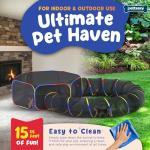 Portable Cat Enclosure with Tunnels and Tent