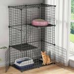 Large 3-Tier Cat Cage with Ramps and Doors