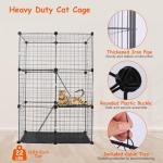 Large 3-Tier Cat Cage with Ramps and Doors