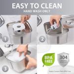 Veken Stainless Steel Cat Water Fountain 95oz