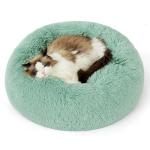Cozy Round Cat Bed in Garden Green