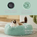 Cozy Round Cat Bed in Garden Green