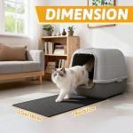 Waterproof Cat Litter Mat - Double Layer, Black